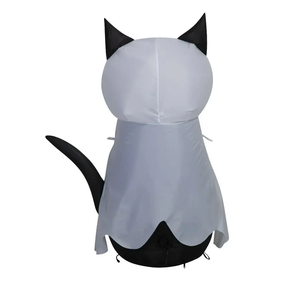 Way to Celebrate Halloween Cat in Ghost Costume Airblown Inflatable New